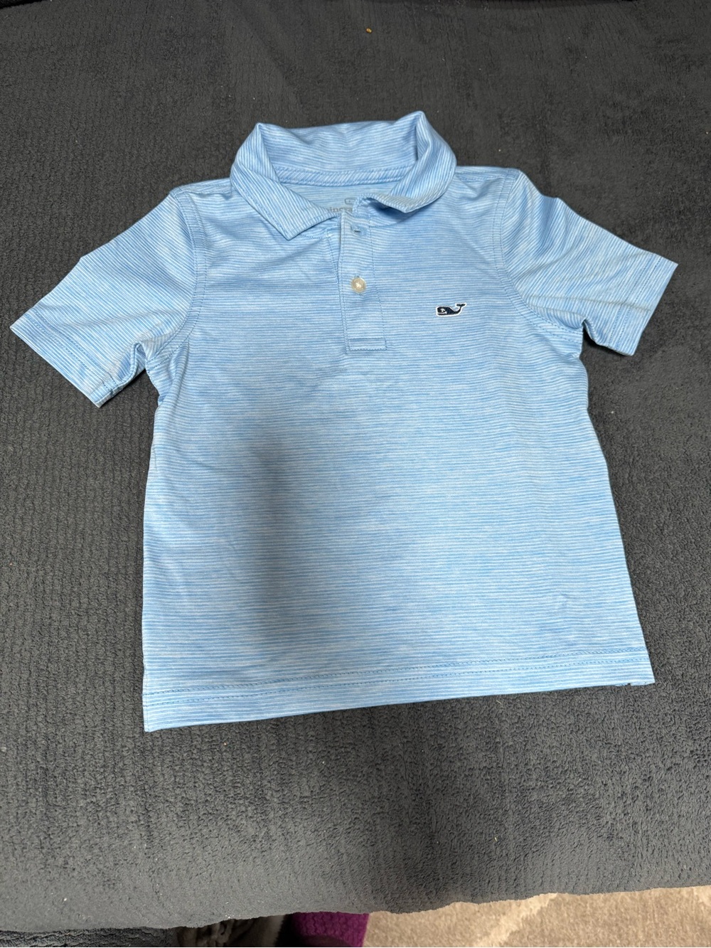 Vineyard Vines Boys' Heathered Light Blue Polo
